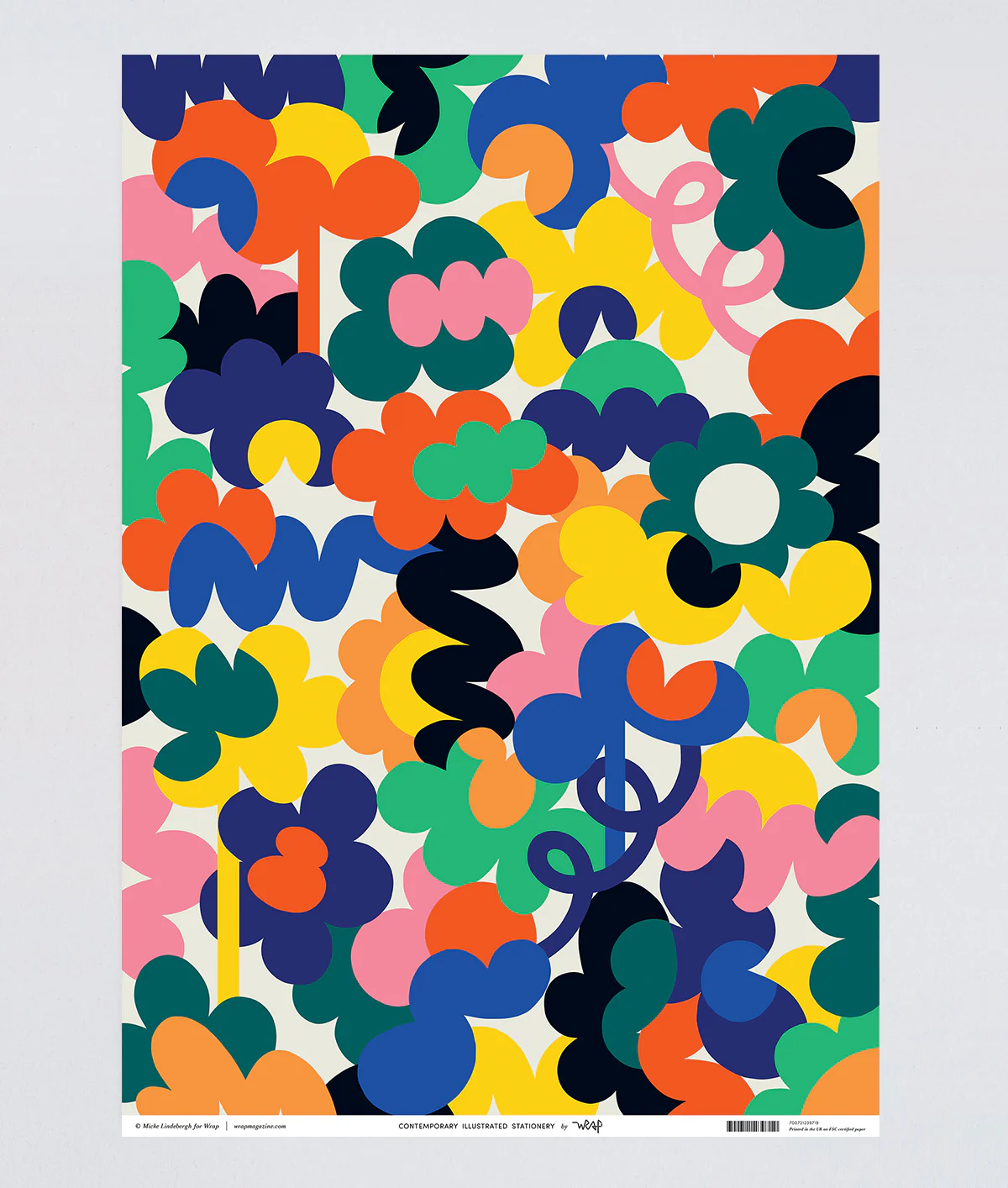 Abstract Flowers Wrapping Paper - Image 4