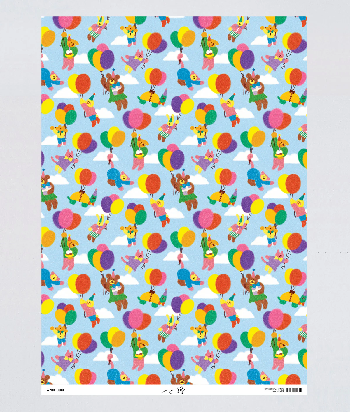 Balloon Birthday Kids Wrapping Paper - Image 3