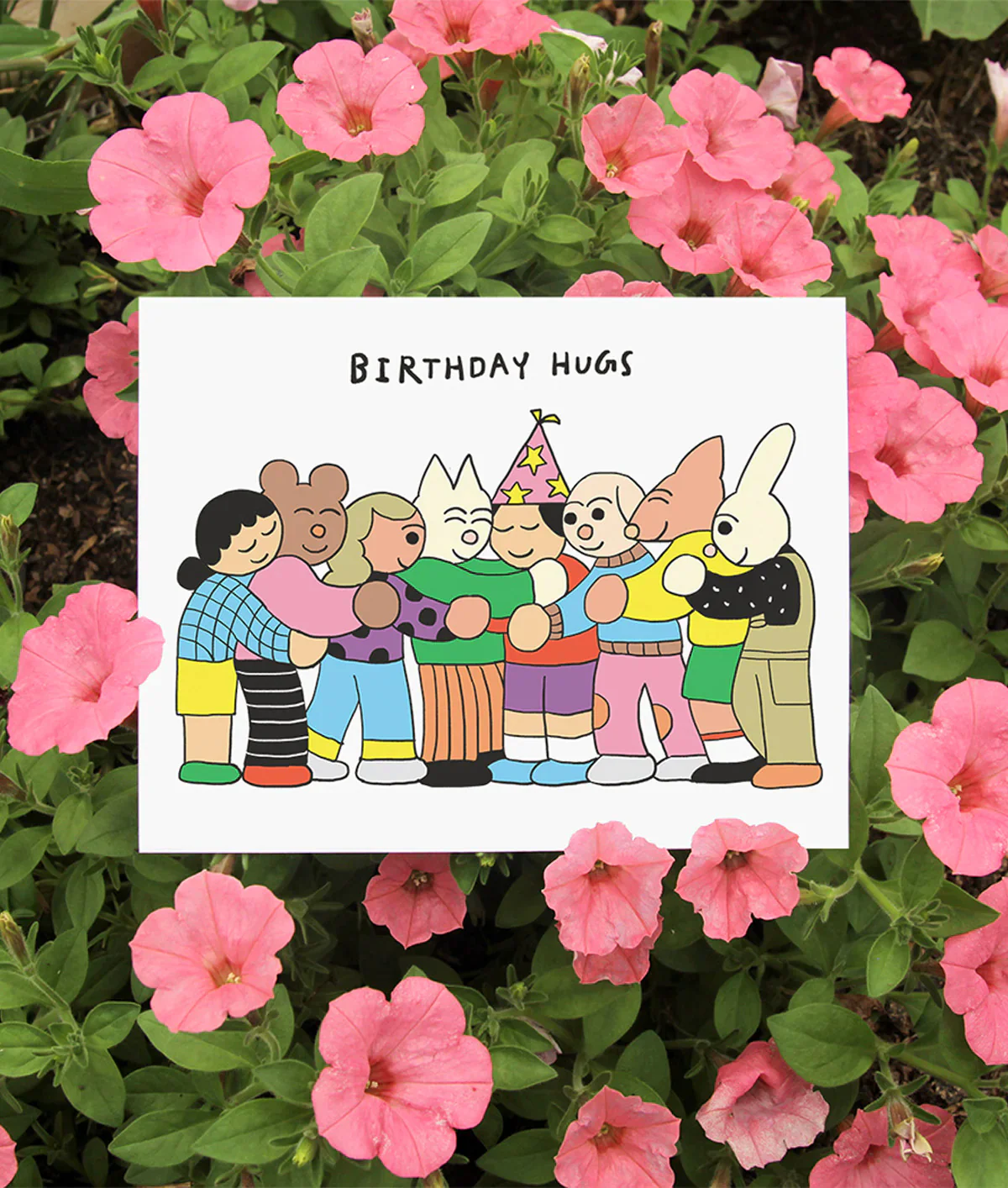 Hugs From Friends Kids Birthday Card