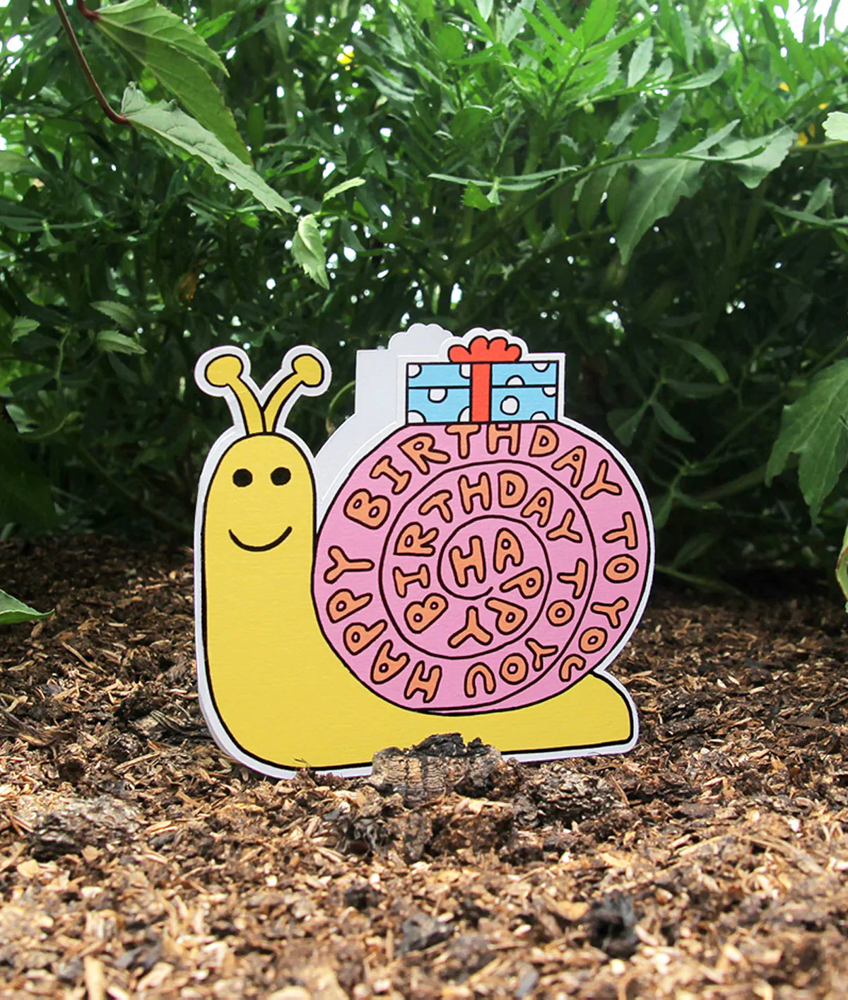 Birthday Snail Kids Greeting Card