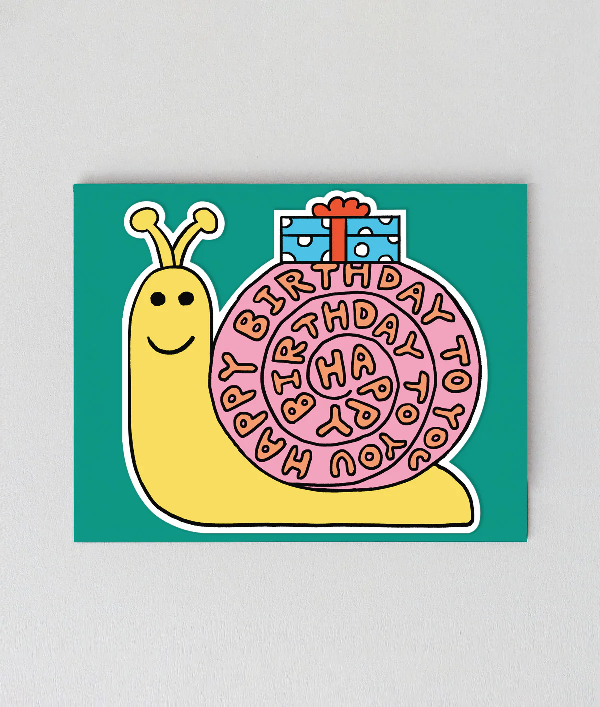 Birthday Snail Kids Greeting Card - Image 3