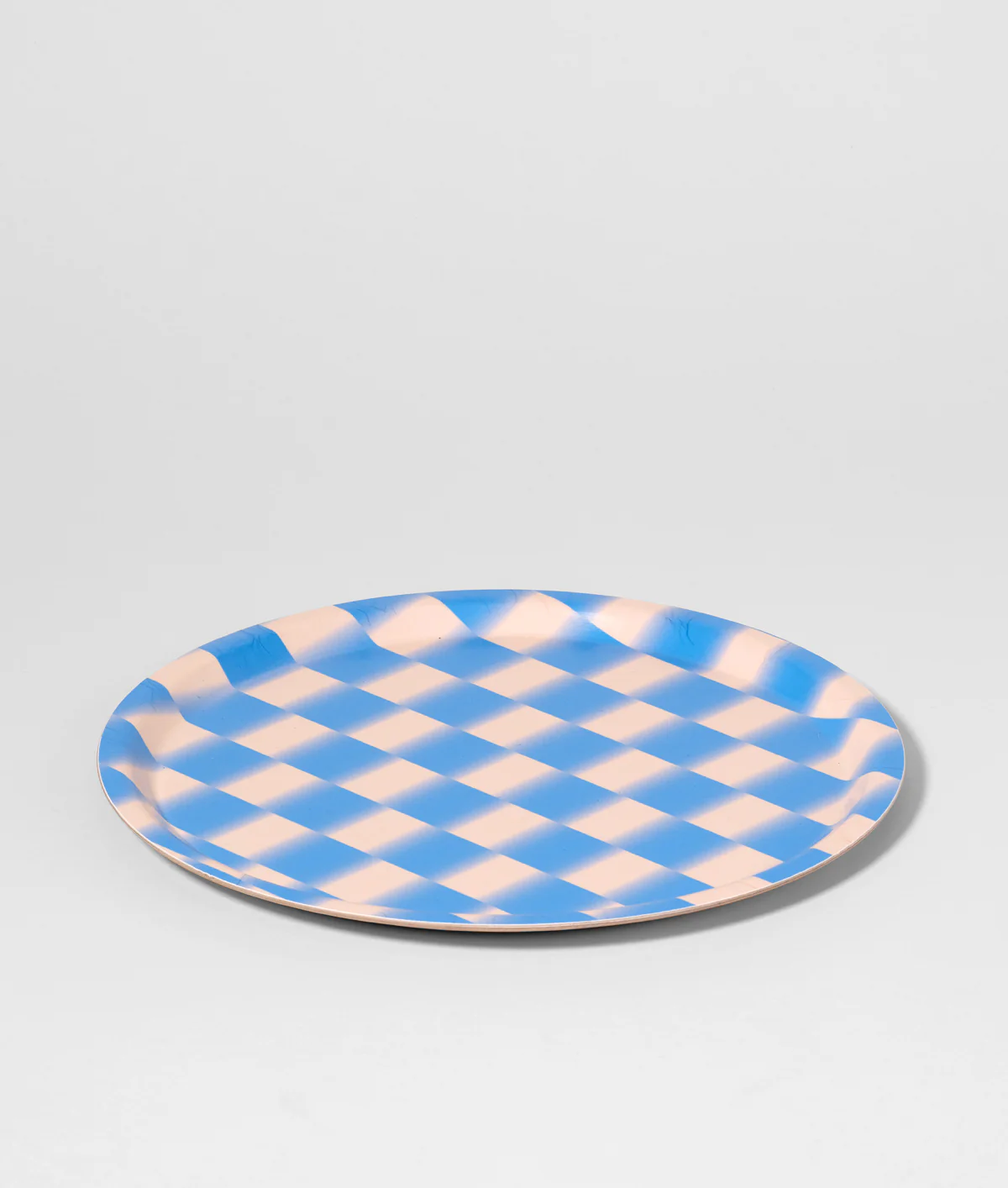 Blue Gradient Check Mini Round Tray - Image 4