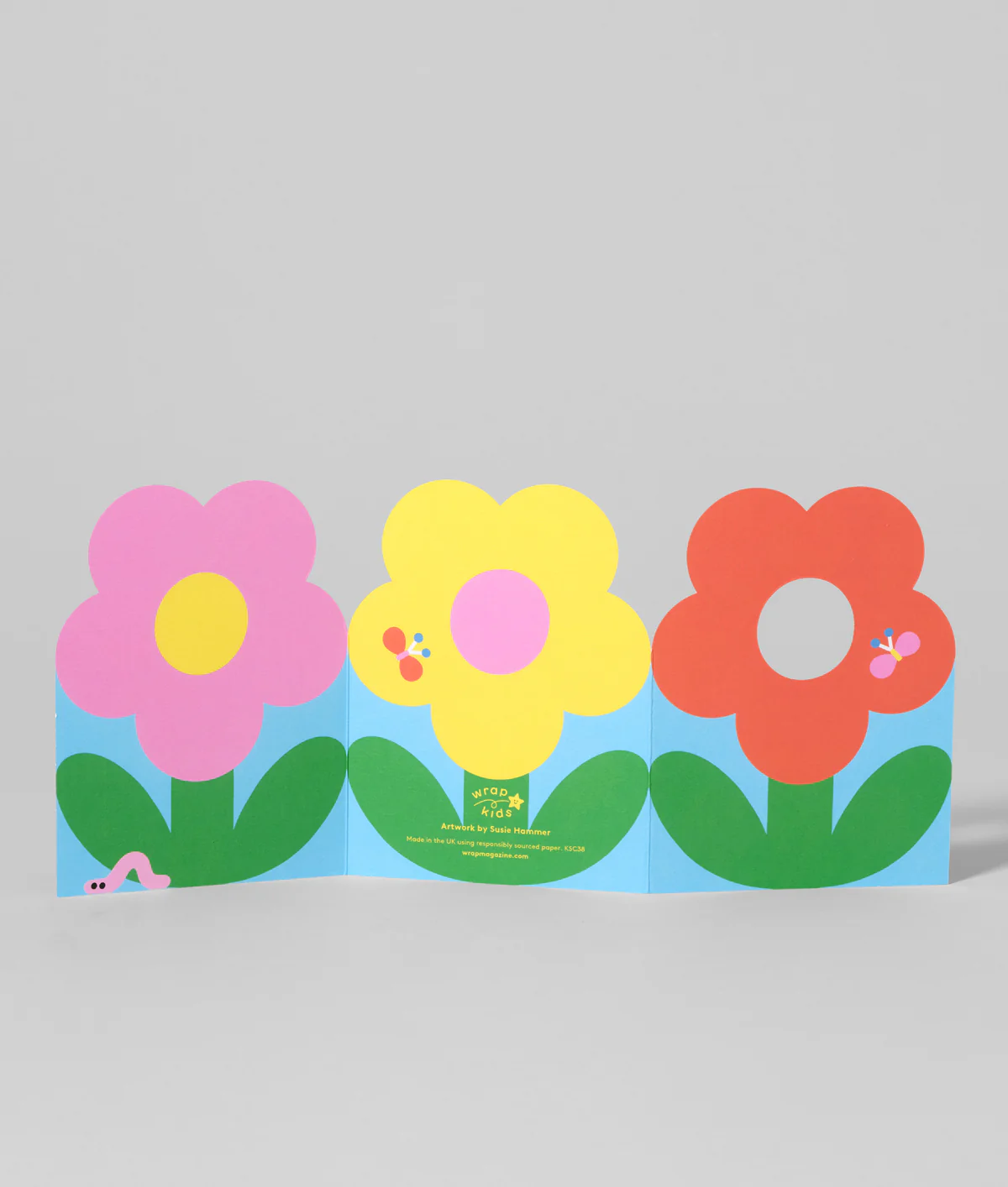 Bug & Flower Kids Fold Out Birthday Card - Image 3