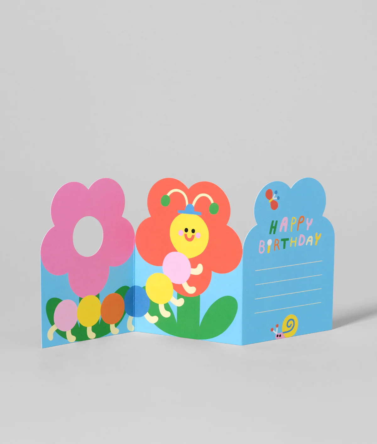 Bug & Flower Kids Fold Out Birthday Card - Image 4