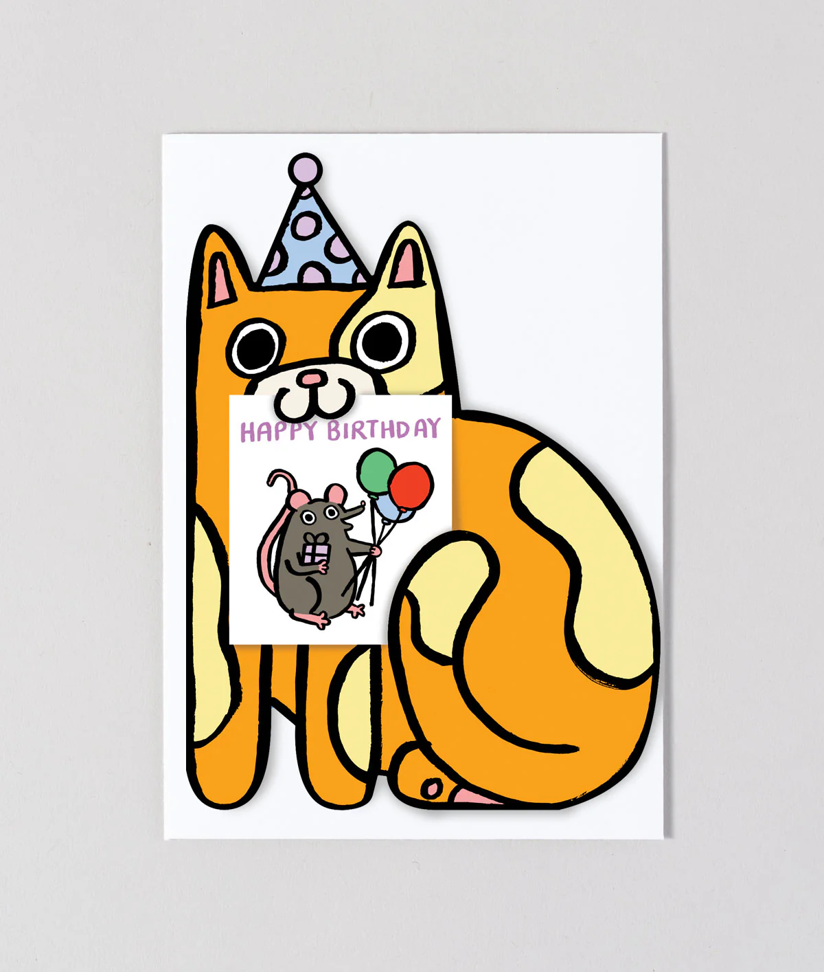 Cat With Mini Card Kids Birthday Card - Image 4