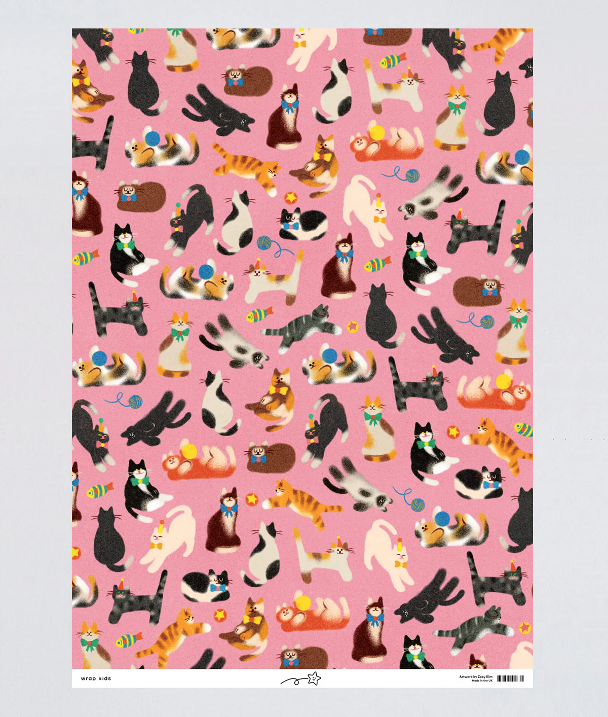 Cats Kids Wrapping Paper - Image 3
