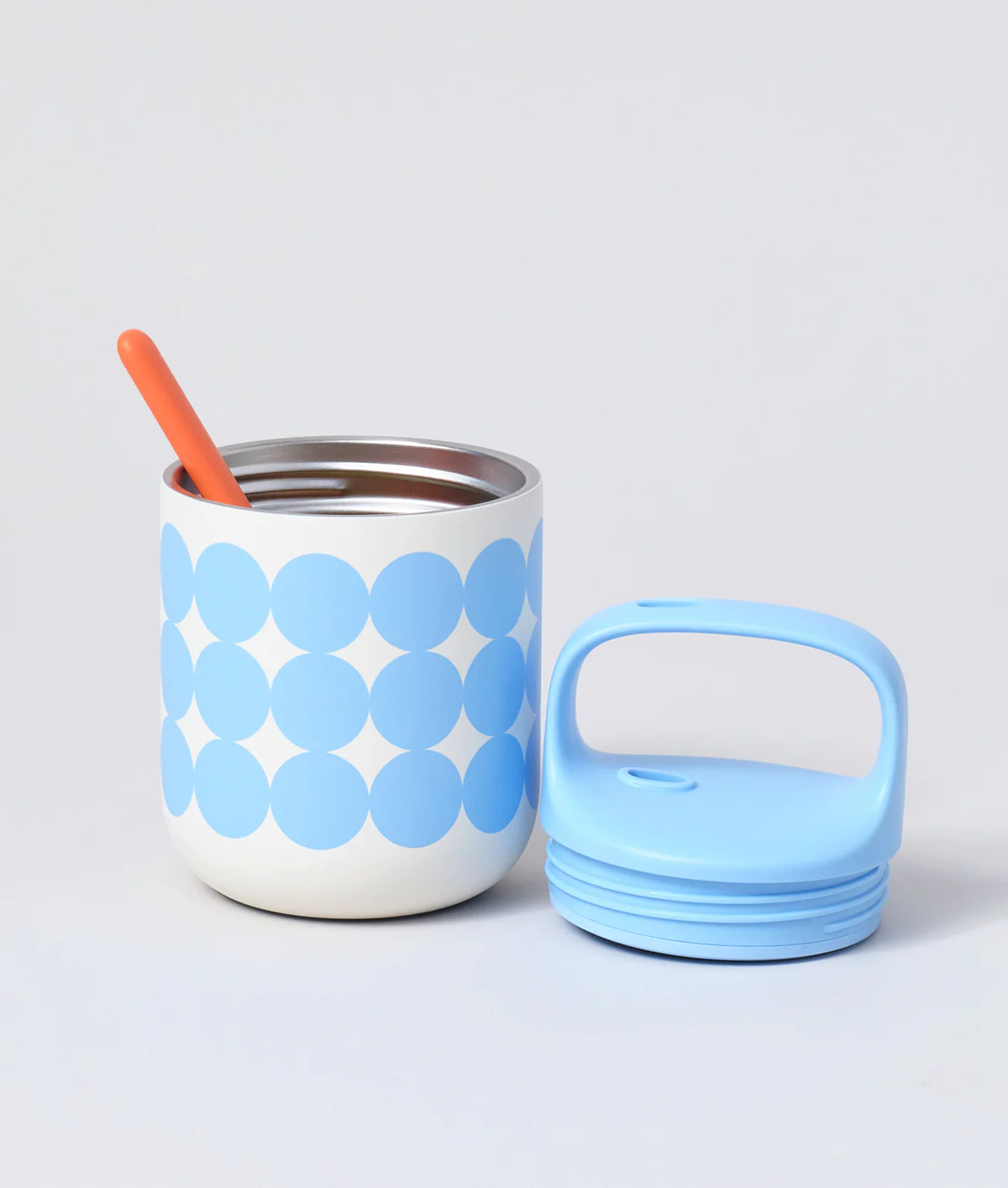 Chako Lab Bao Bao Insulated Cup White/Blue Spot - Image 3