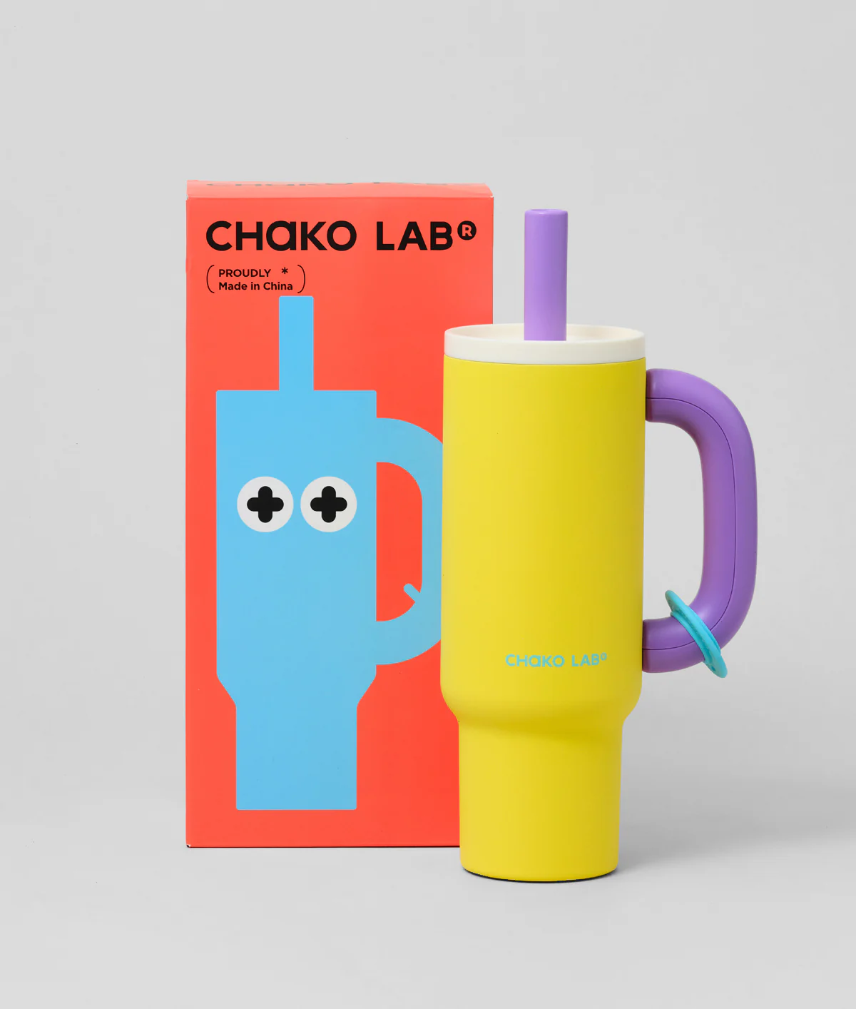 Chako Lab Bawang Insulated Ceramic Coated Drinking Tumbler Yellow/Purple - Image 3