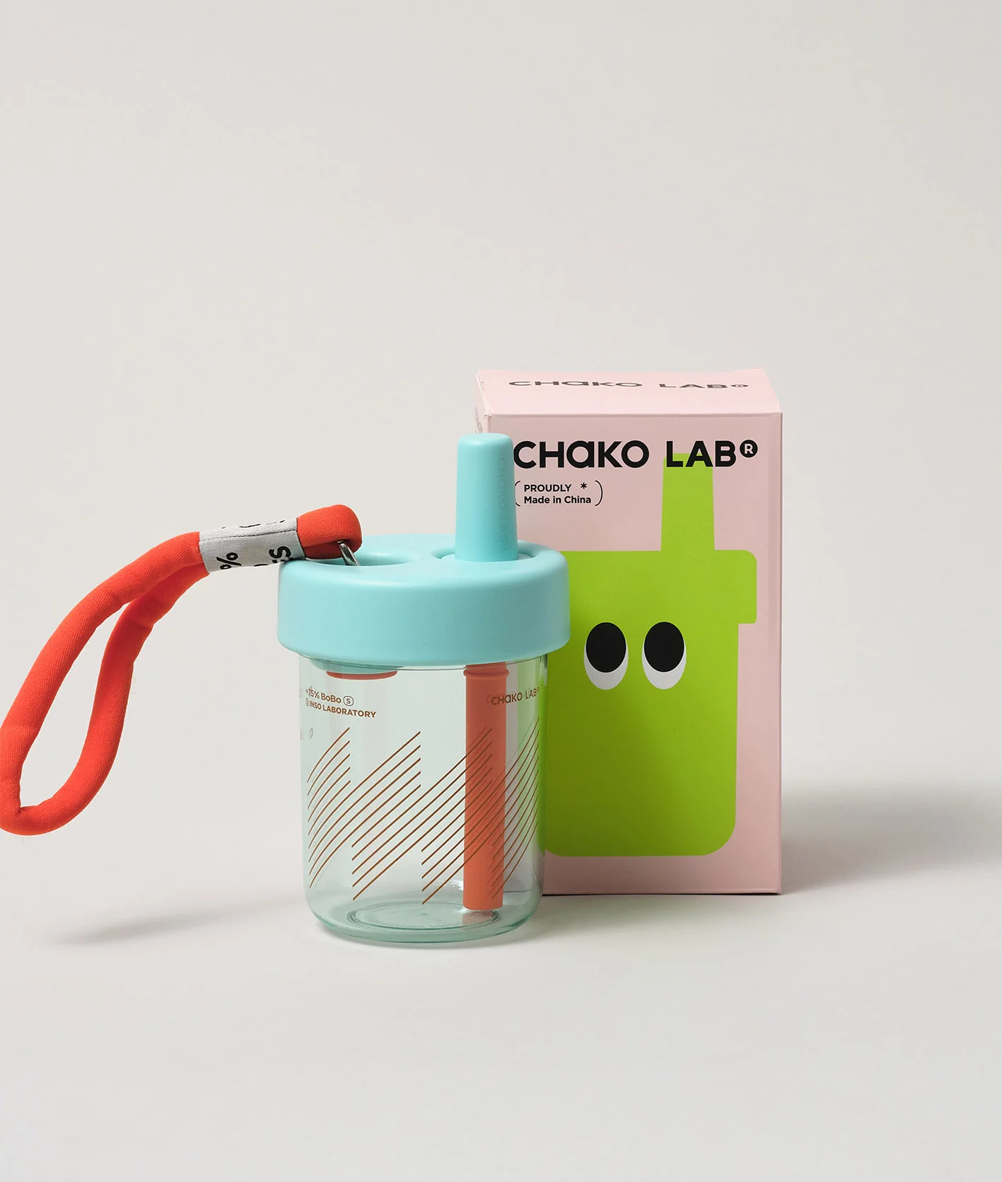 Chako Lab BoBo Plastic Cup Mint/Orange - Image 3