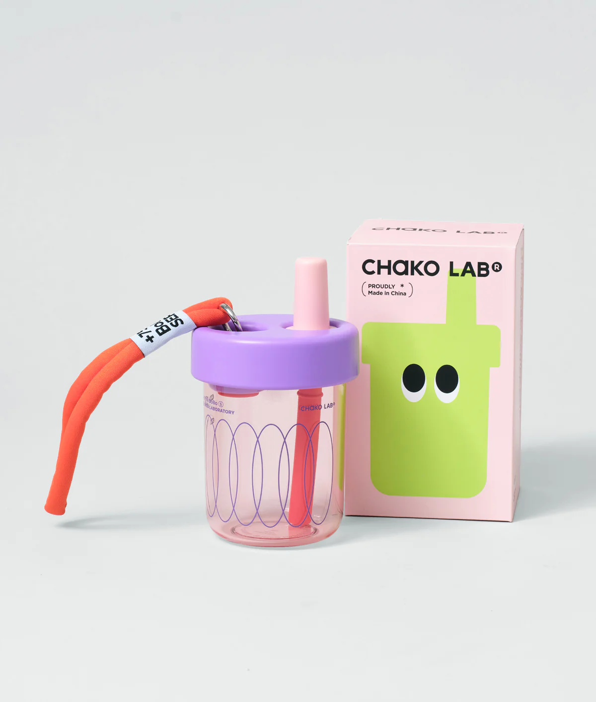 Chako Lab BoBo Plastic Cup Pink/Purple Circles - Image 3