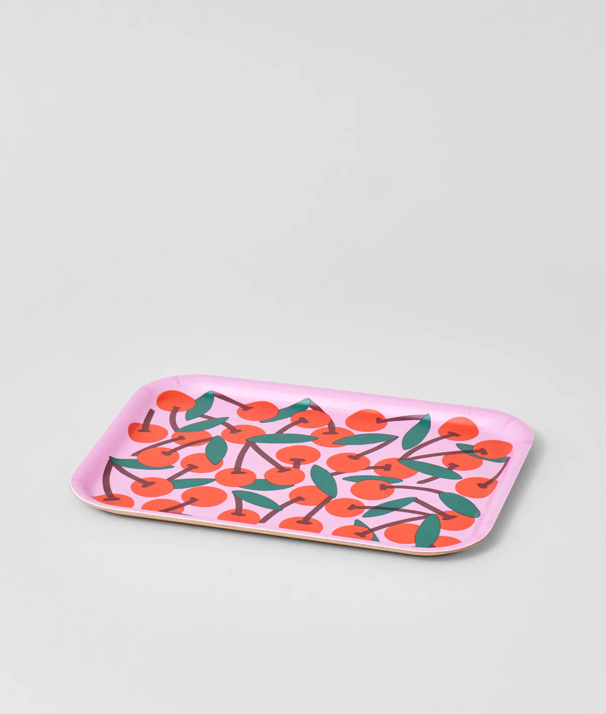 Cherries Pink Small Rectangle Serving Tray - Image 3