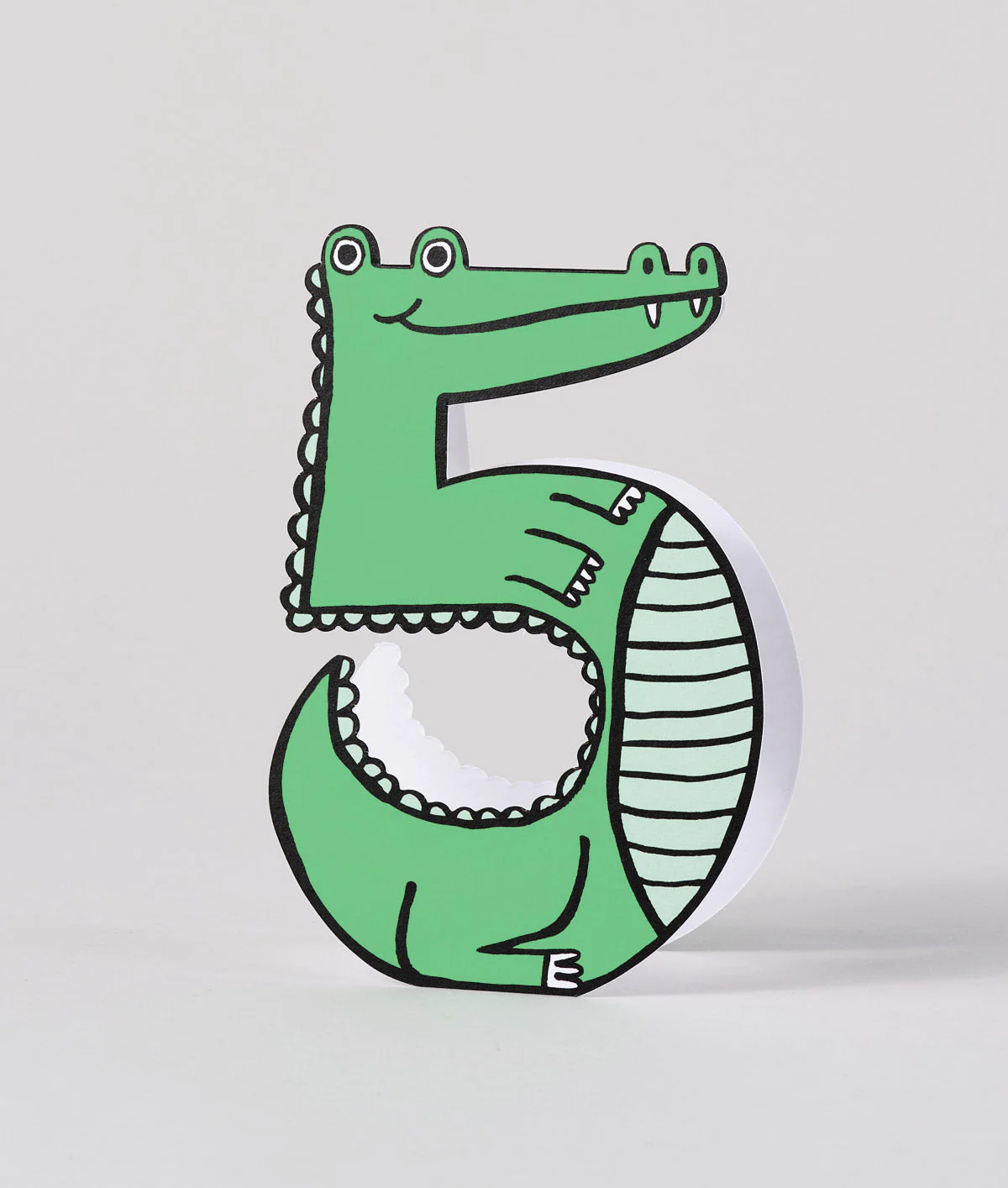 Croc 5th Birthday Kids Age Card