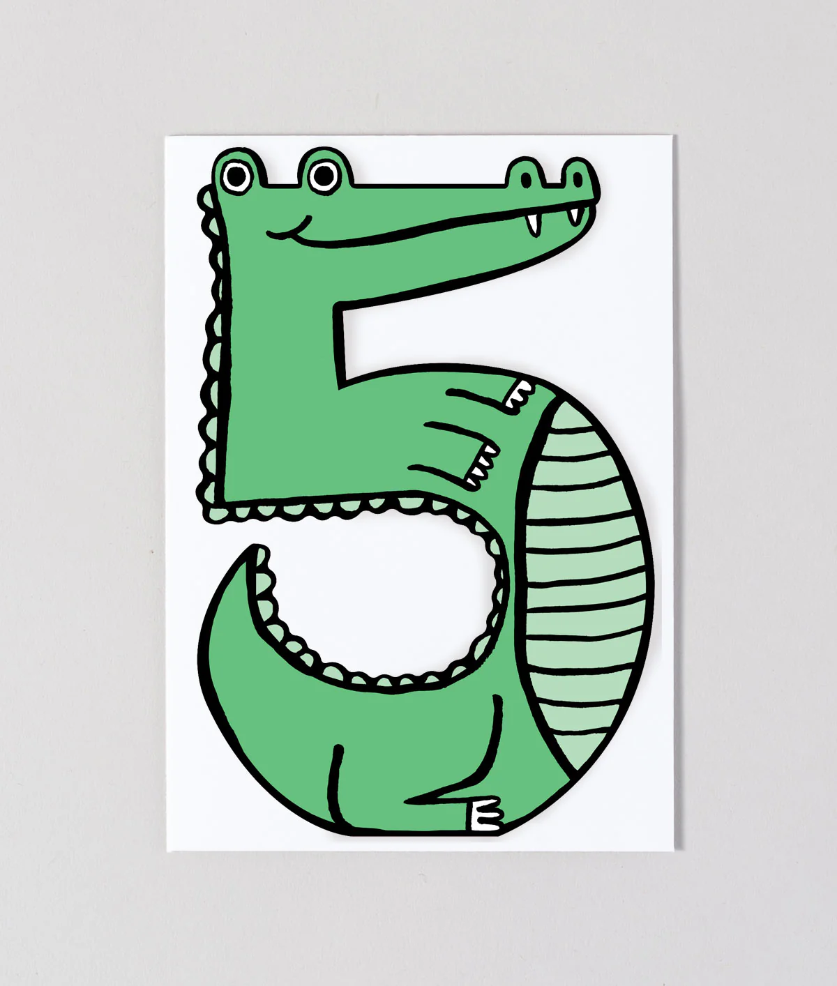 Croc 5th Birthday Kids Age Card - Image 2