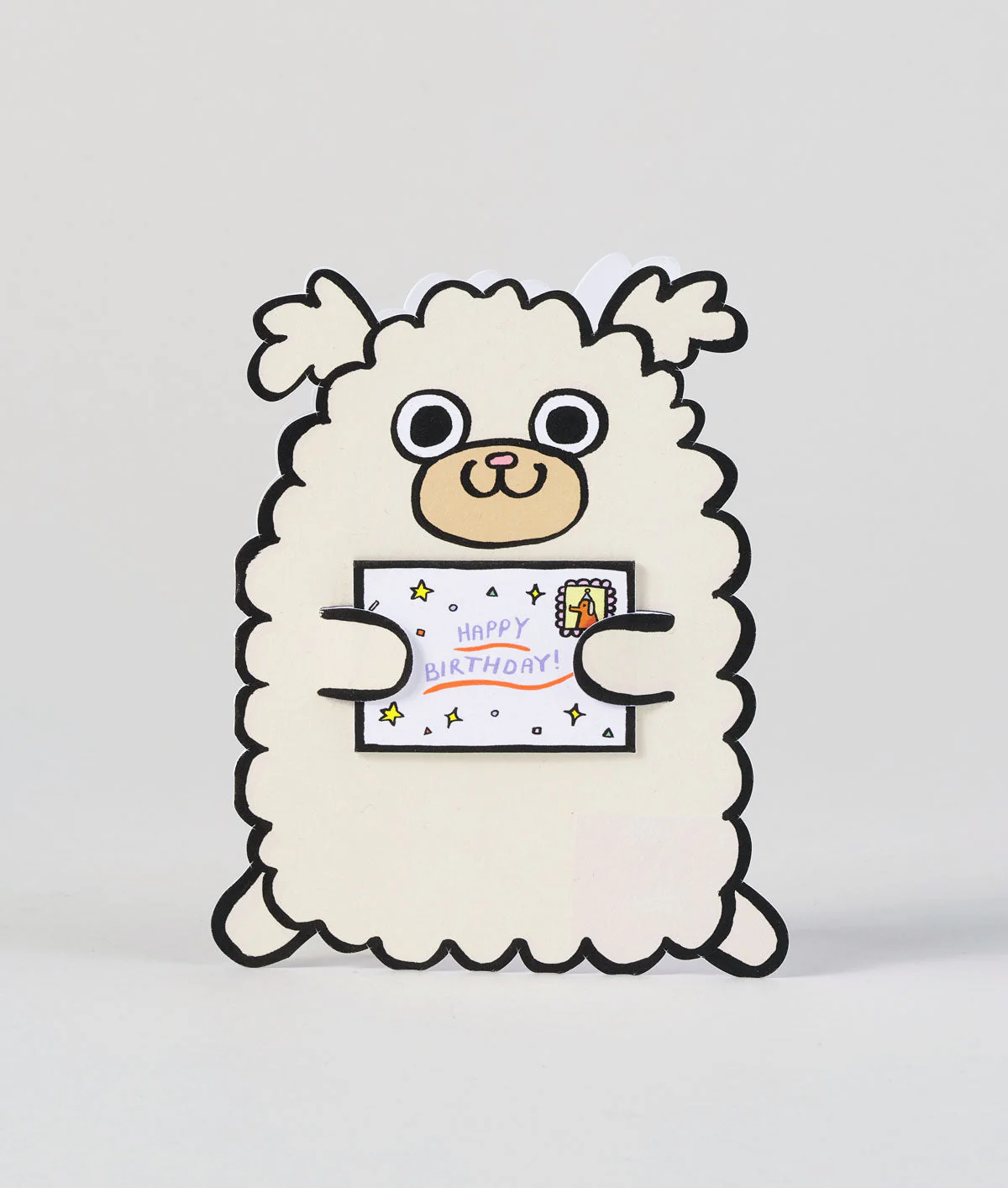 Dog With Mini Card Kids Birthday Card