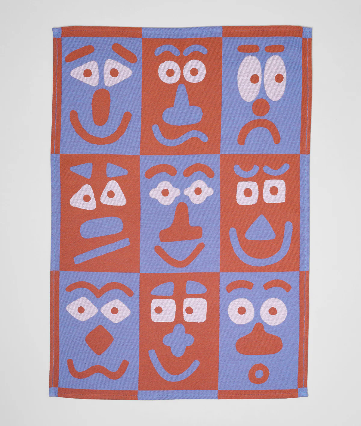 Making Faces Blue/Brown Tea Towel - Image 5