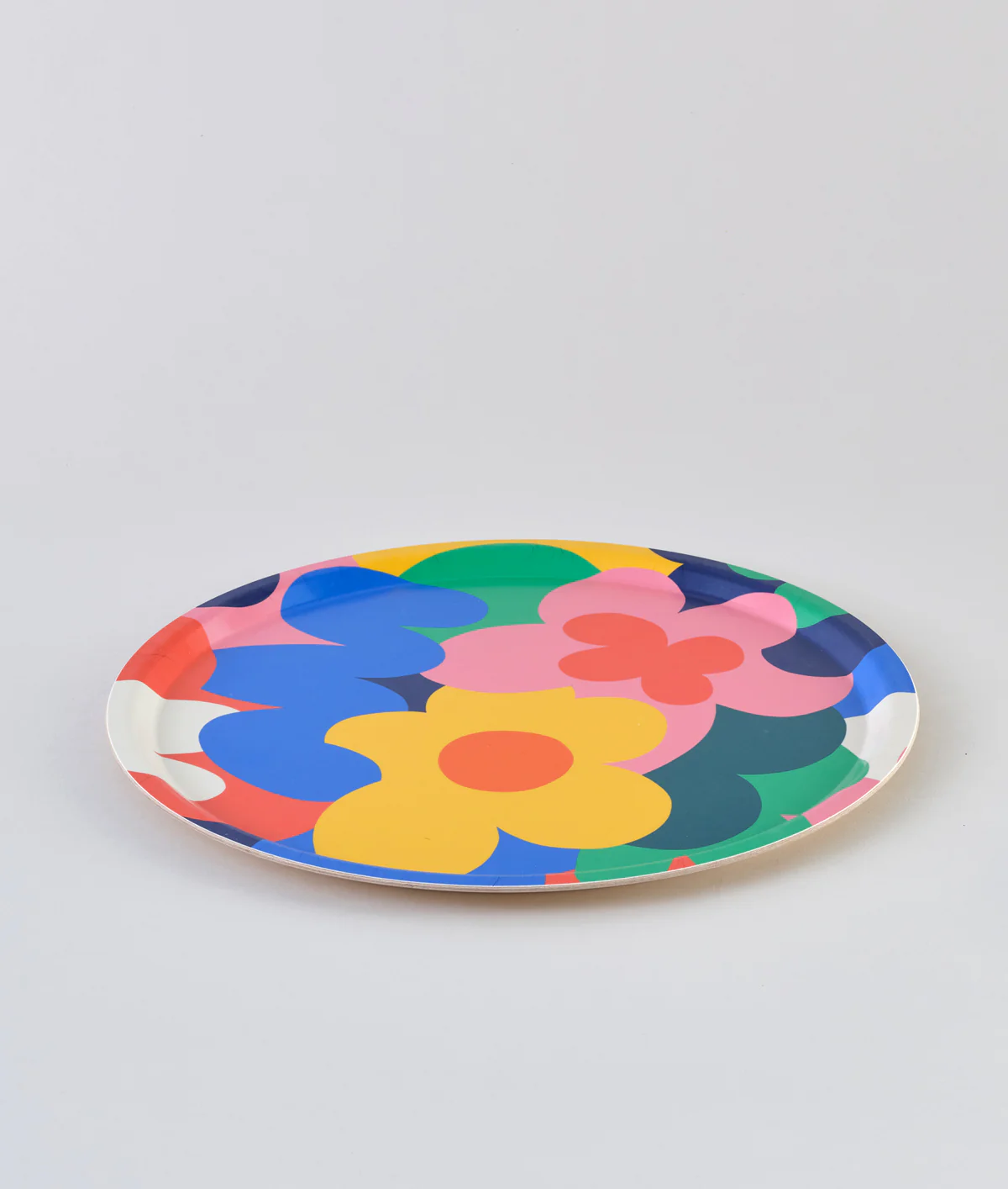 Floral Abstract Round Serving Tray - Image 3