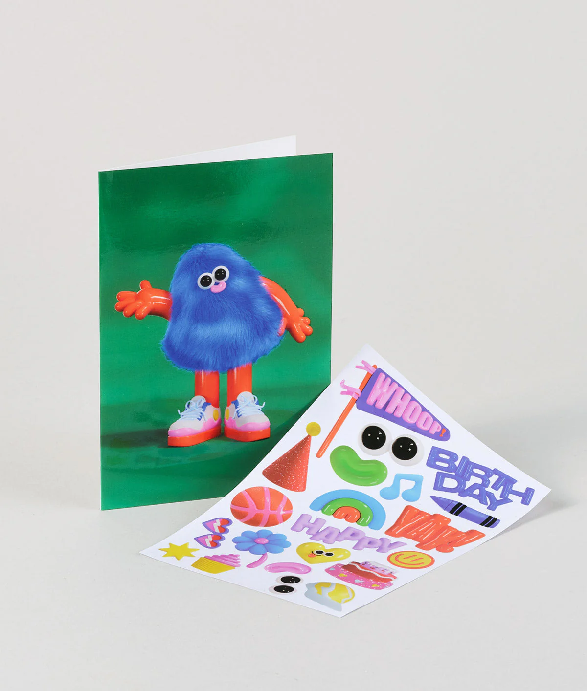Fuzzy Birthday Kids Sticker Card - Image 3