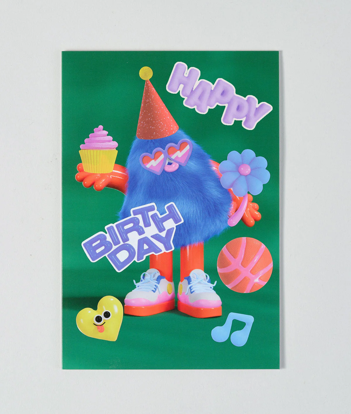 Fuzzy Birthday Kids Sticker Card - Image 5