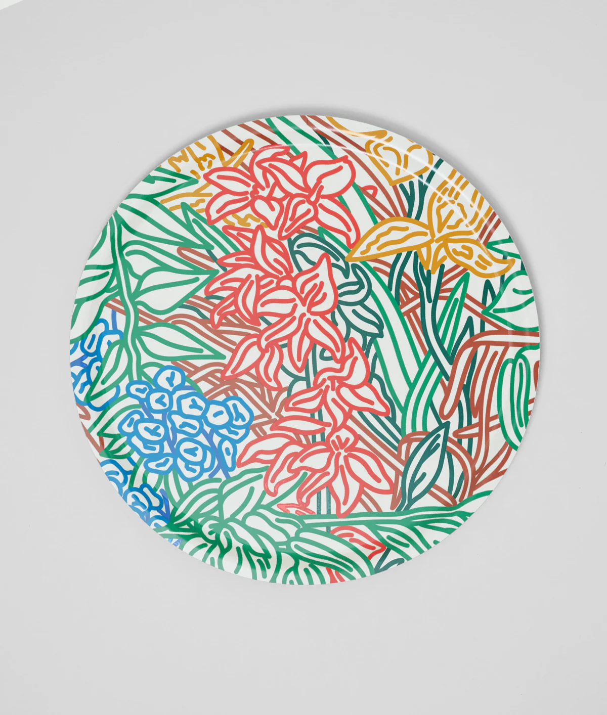 Garden Round Serving Tray
