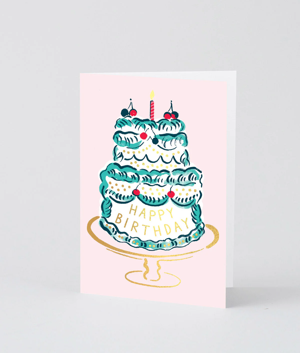 Happy Birthday Cake and Candle - Image 2