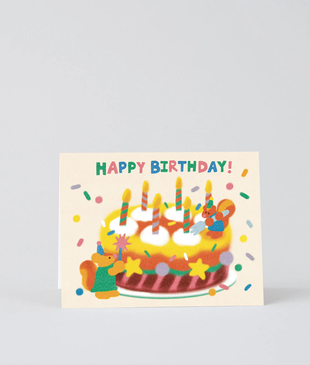 Happy Birthday Cake & Candles Kids Card - Image 2