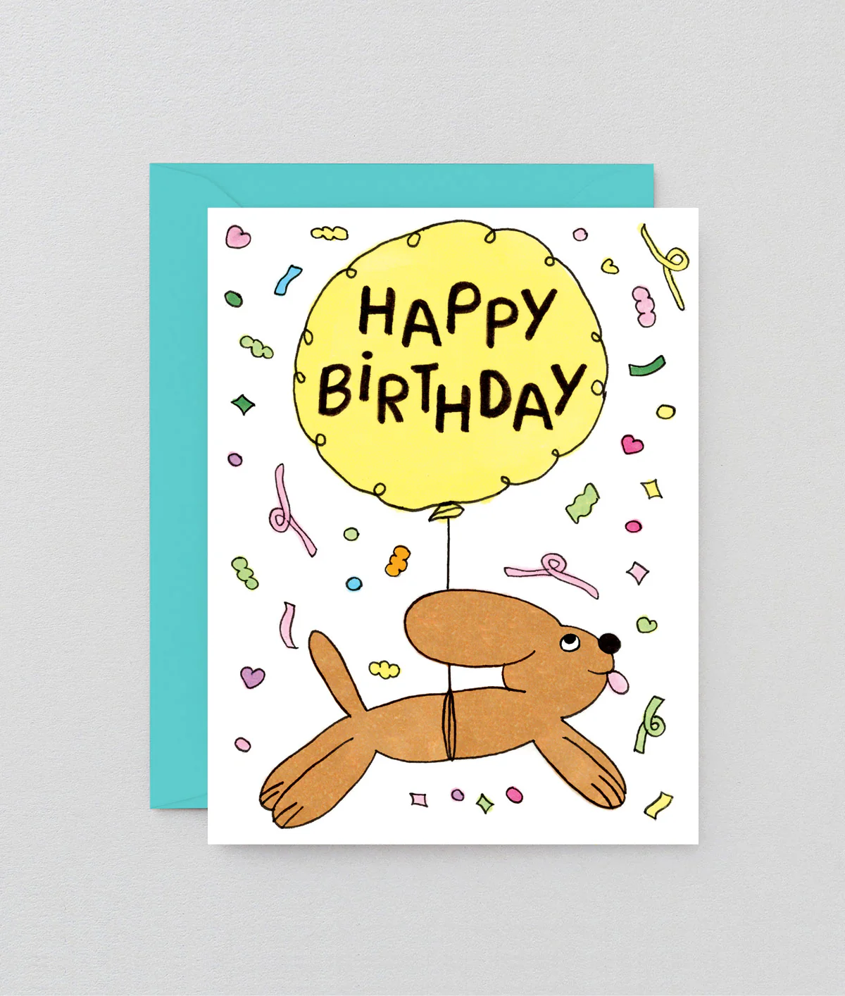 Dog & Balloon Kids Birthday Card