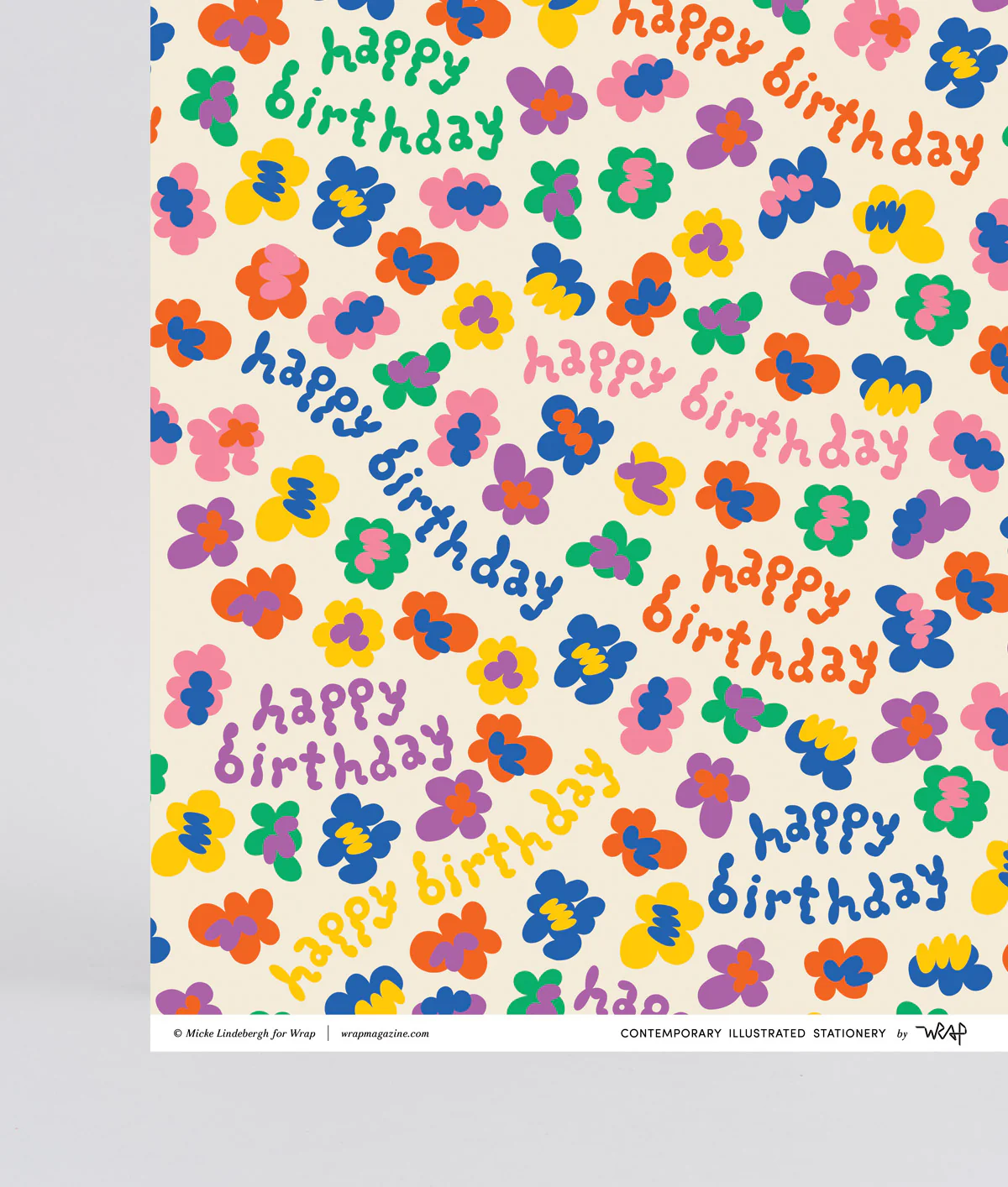 Happy Birthday Flower Burst Wrapping Paper - Image 4