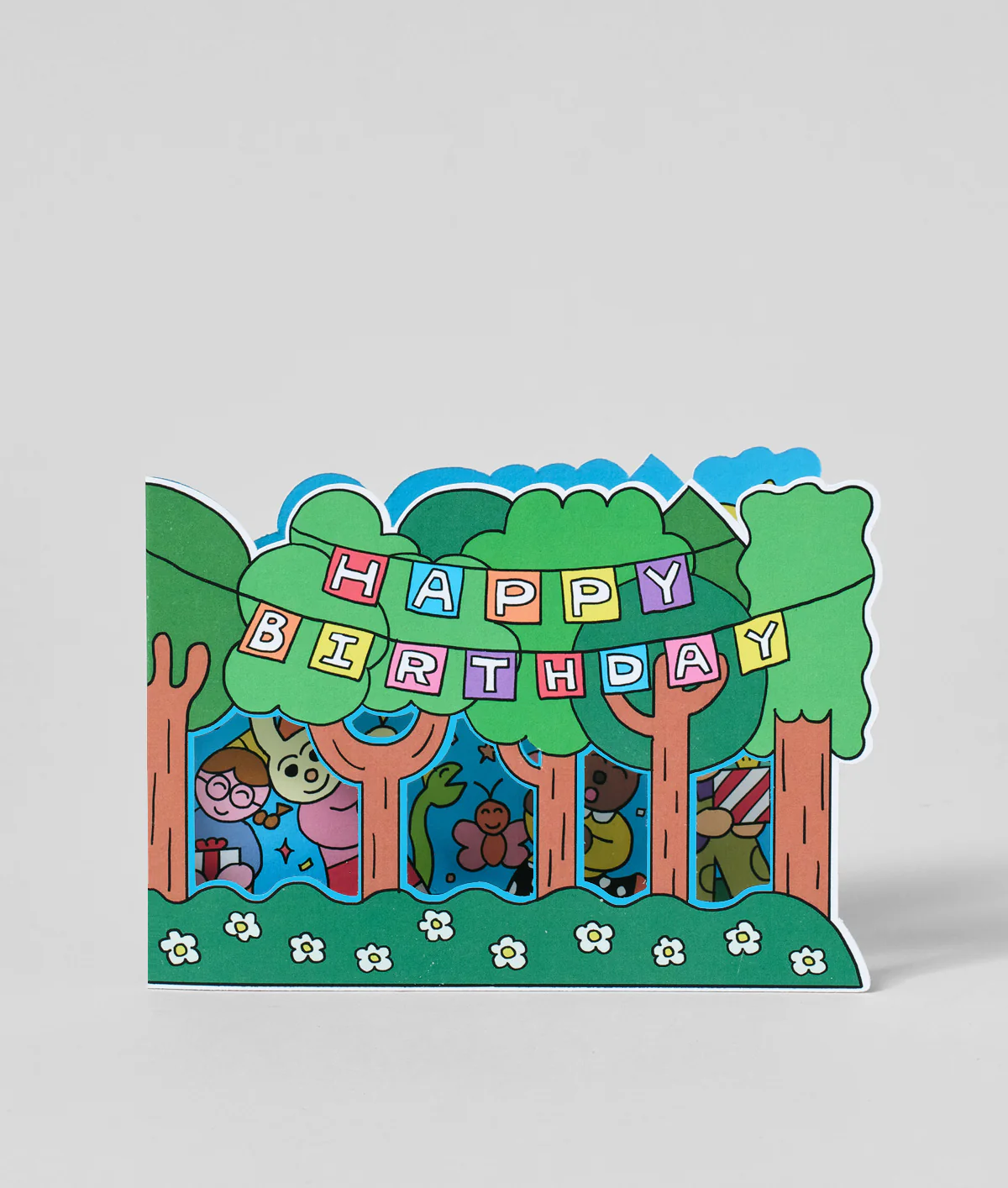 Happy Birthday Forest Surprise Kids Greeting Card