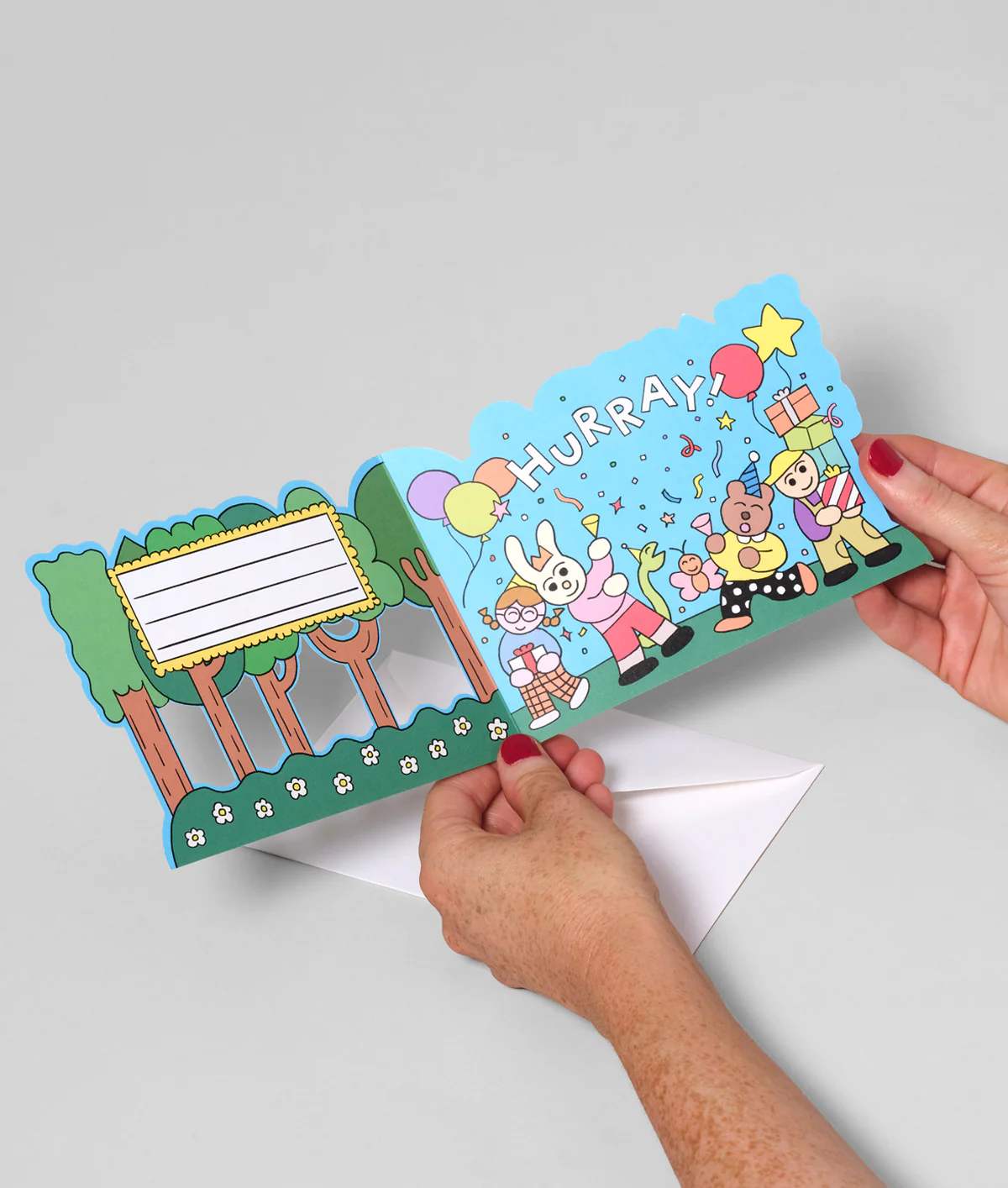 Happy Birthday Forest Surprise Kids Greeting Card - Image 2