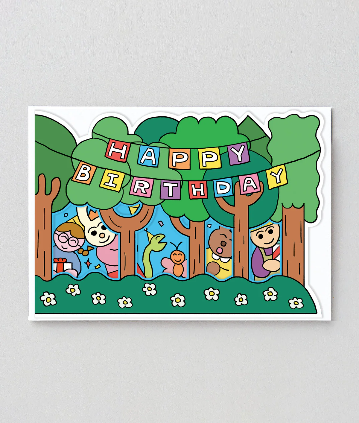 Happy Birthday Forest Surprise Kids Greeting Card - Image 5
