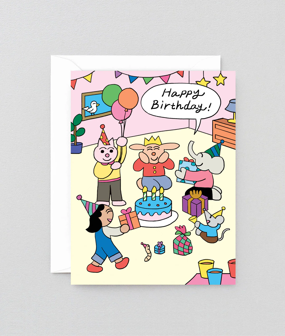 Happy Birthday Friends Kids Greetings Card