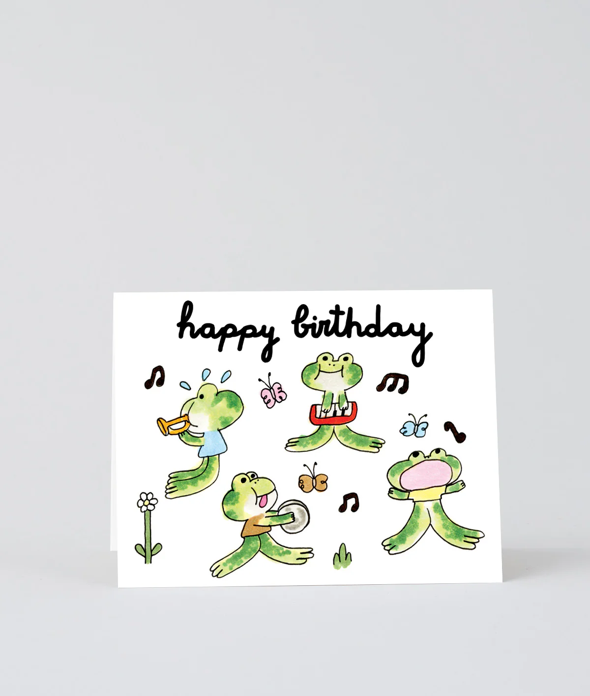 Happy Birthday Frog Band Kids Birthday Card - Image 2