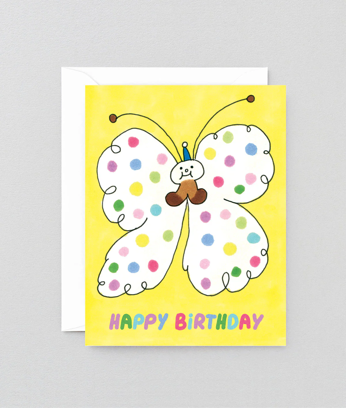 Happy Birthday Spotty Butterfly Kids Birthday Card