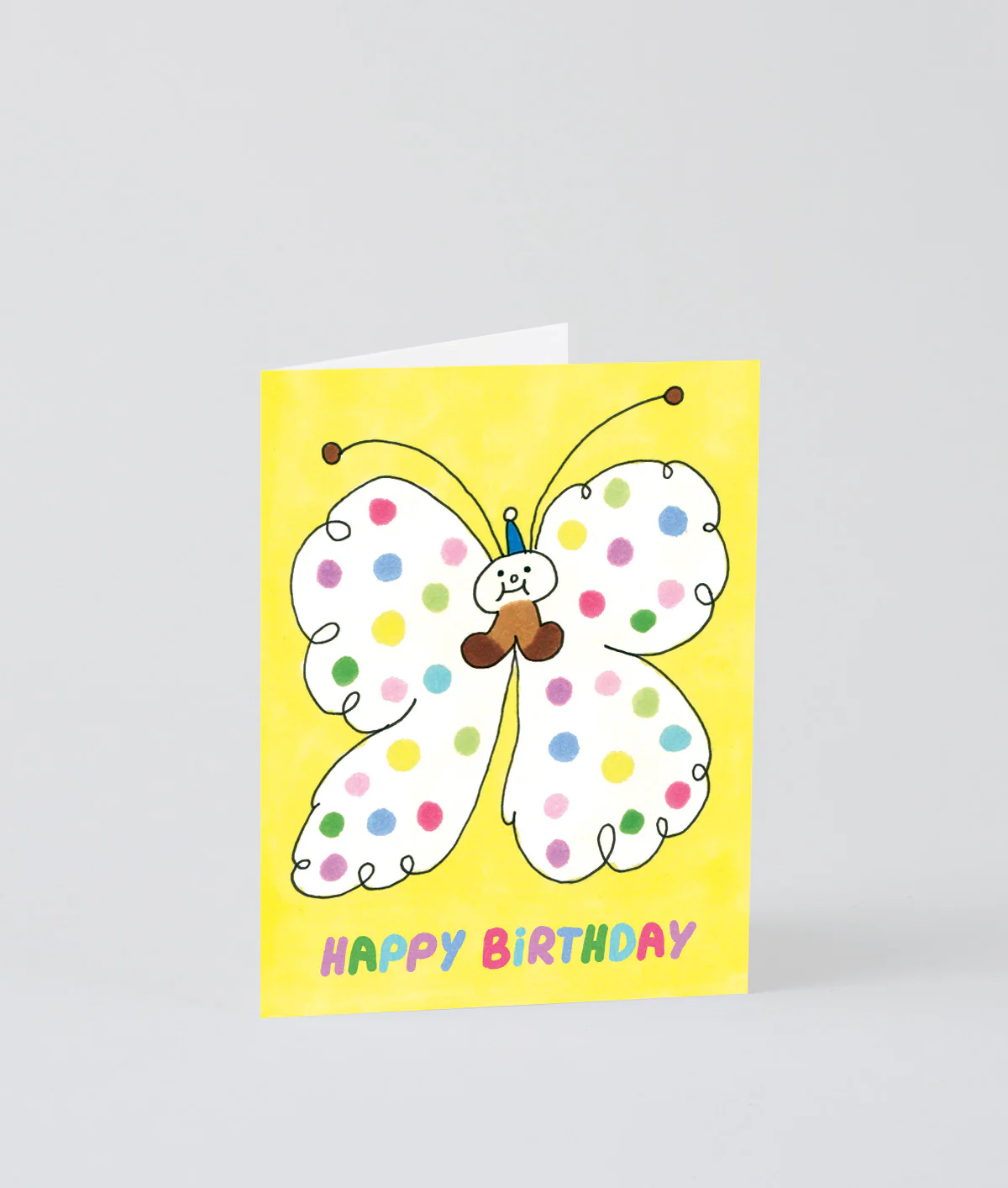 Happy Birthday Spotty Butterfly Kids Birthday Card - Image 2