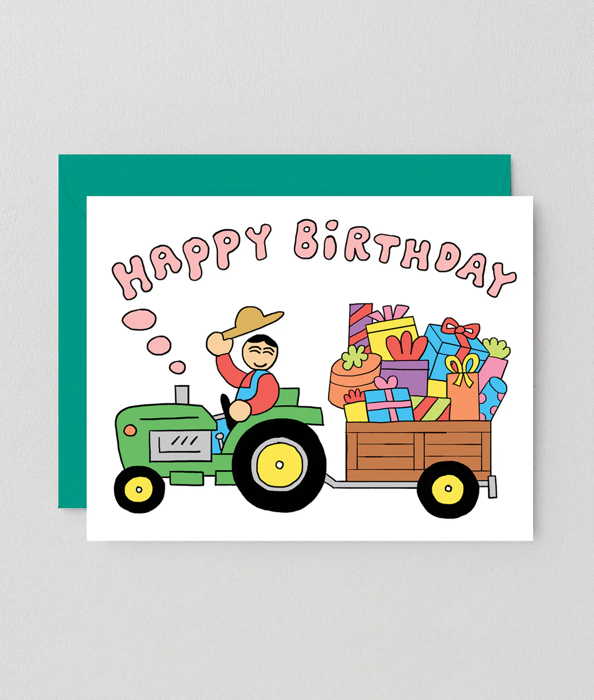 Happy Birthday Tractor Kids Greeting Card - Image 2