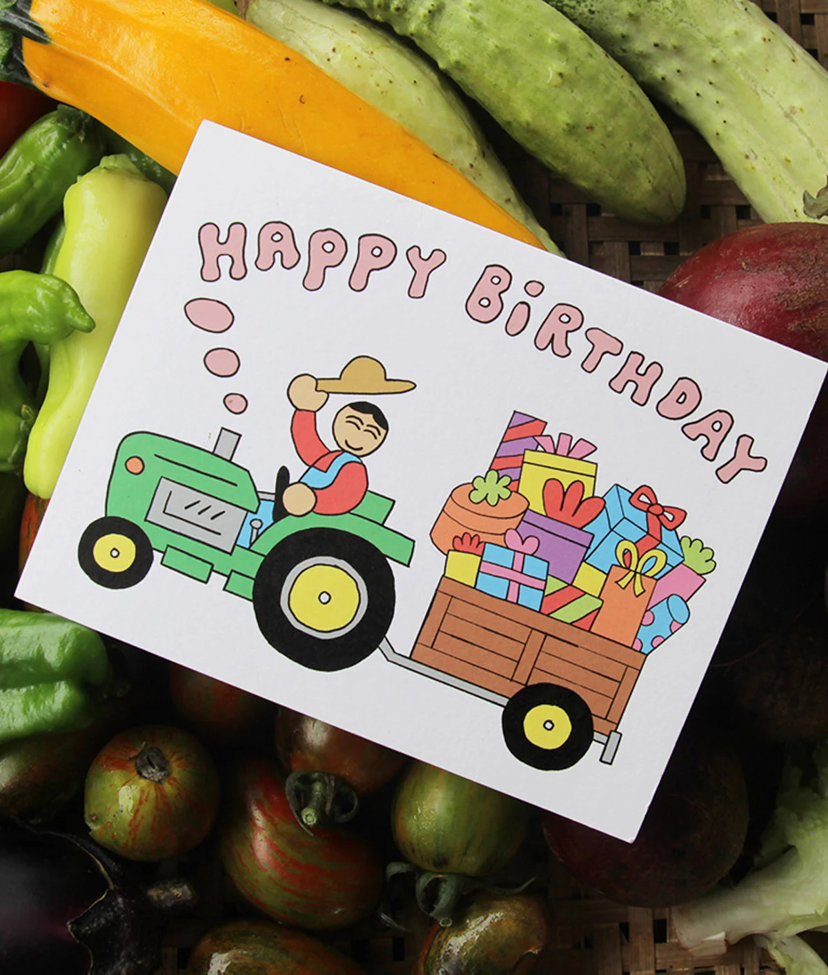 Happy Birthday Tractor Kids Greeting Card - Image 4