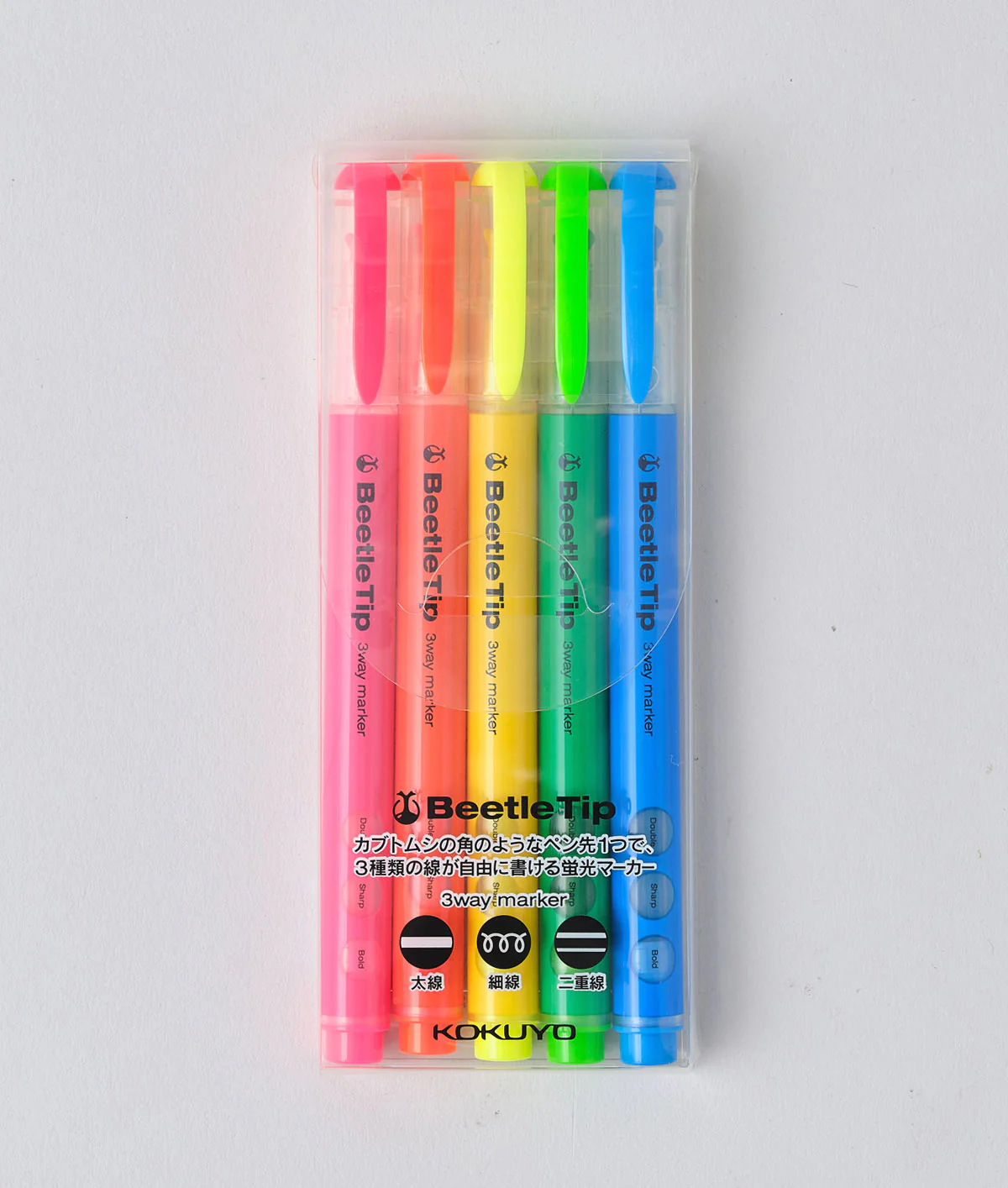 KOKUYO Beetle Tip Highlighter Pen Set