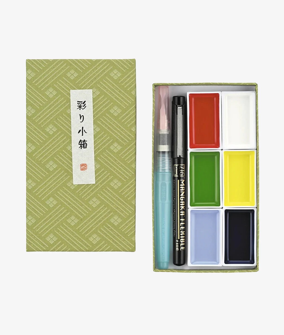 KURETAKE Gansai Tambi Japanese Watercolour Set 6 Colours - Image 4