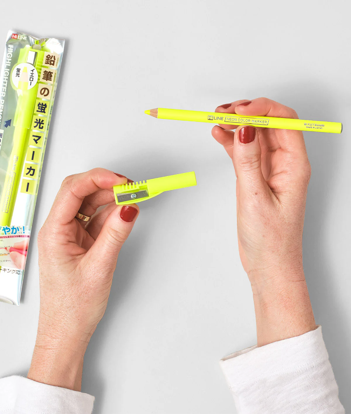 KUTSUWA Highlighter Pencil and Sharpener - Image 2