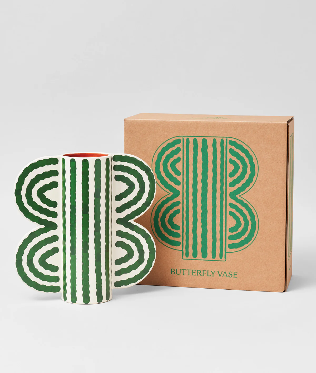 Large Butterfly Vase Green - Image 5