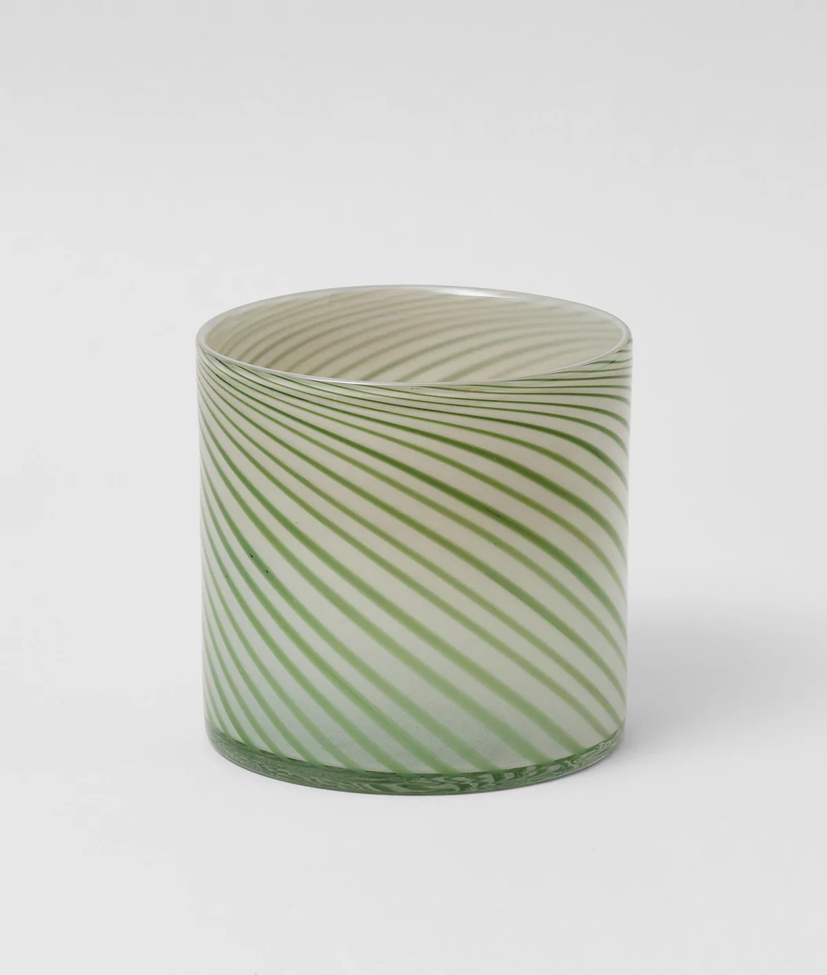 Large Spiral Glass Planter Green - Image 4