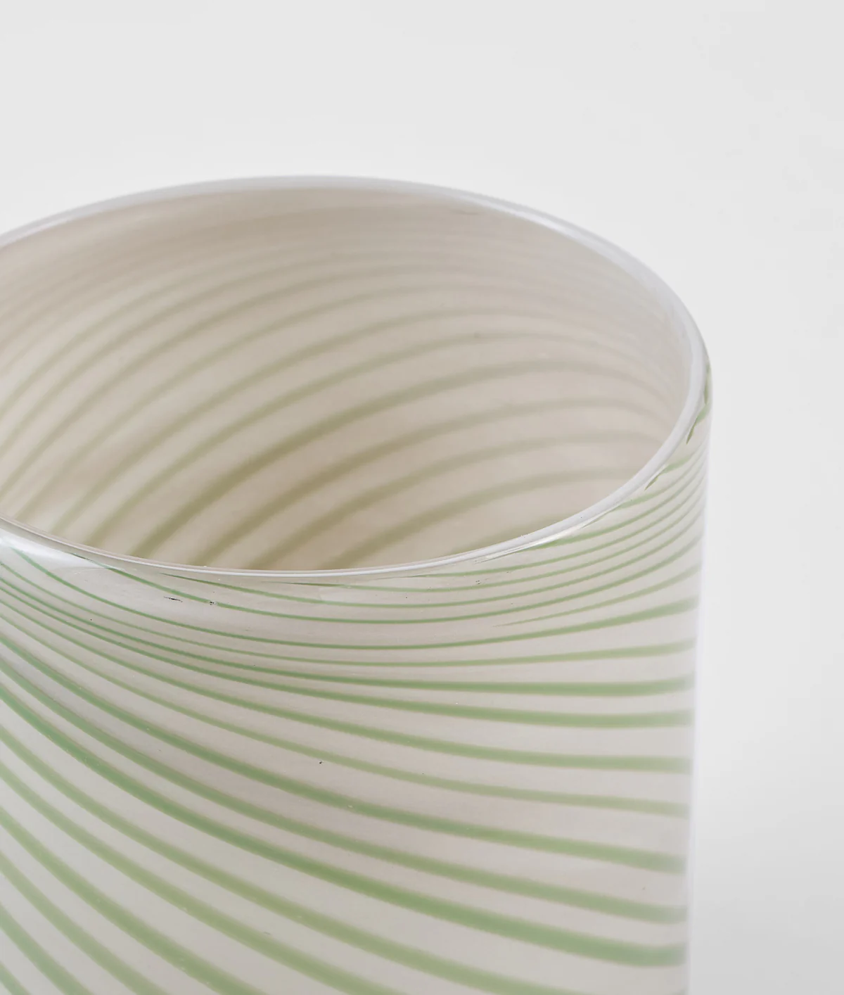 Large Spiral Glass Planter Green - Image 5