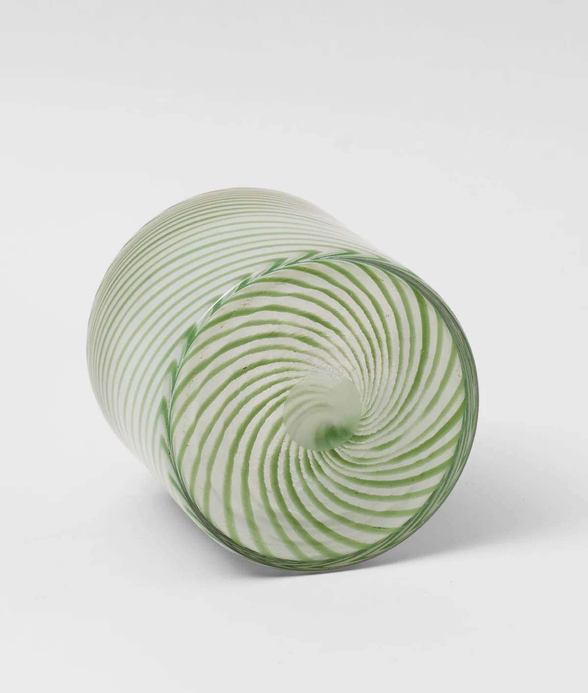 Large Spiral Glass Planter Green - Image 6