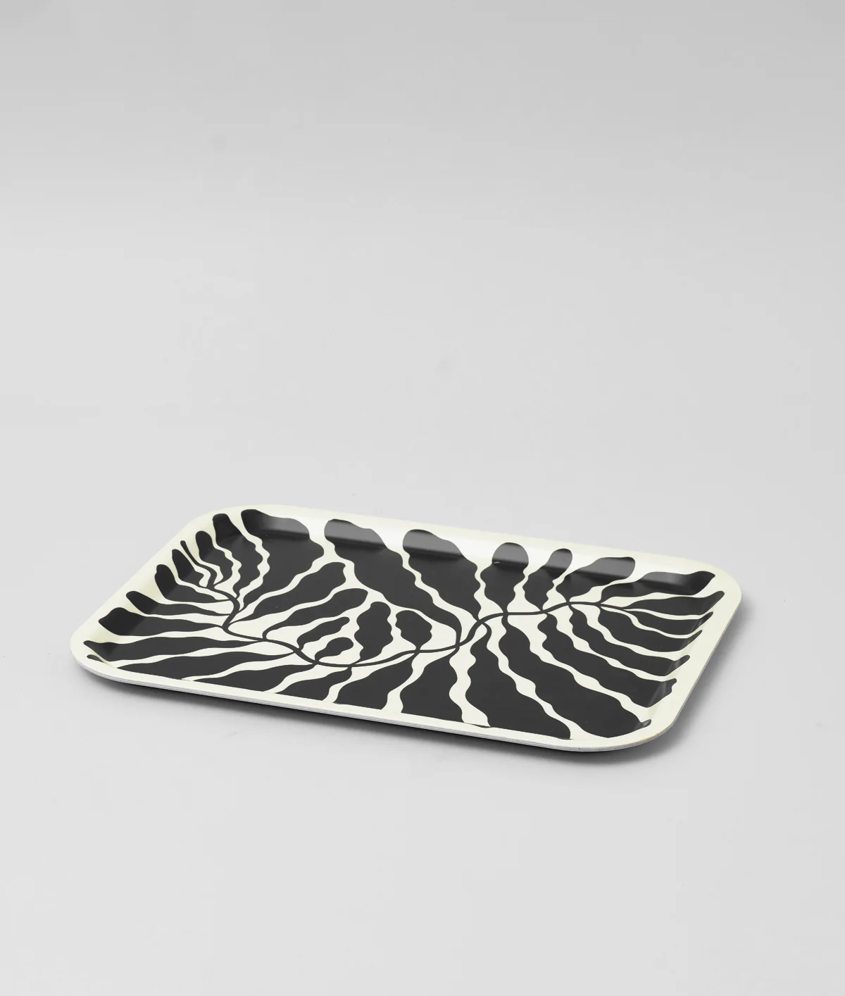 Leaves Charcoal Rectangle Serving Tray - Image 2