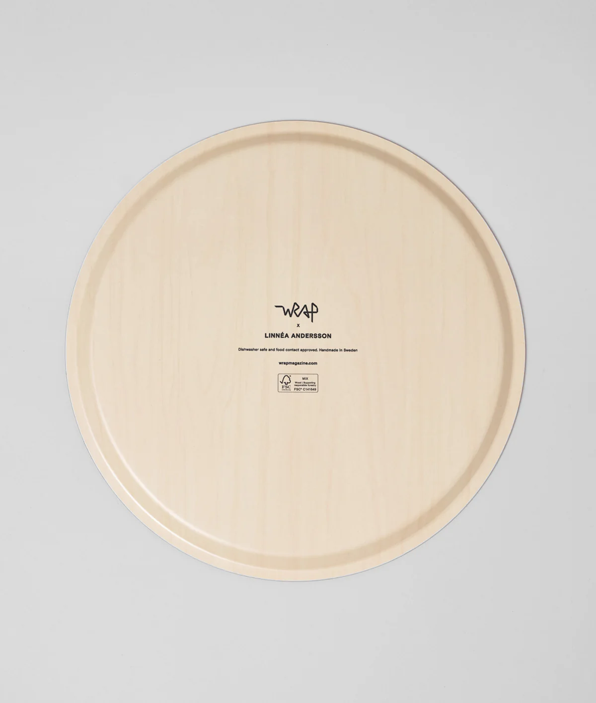 Leaves Charcoal Round Serving Tray - Image 3