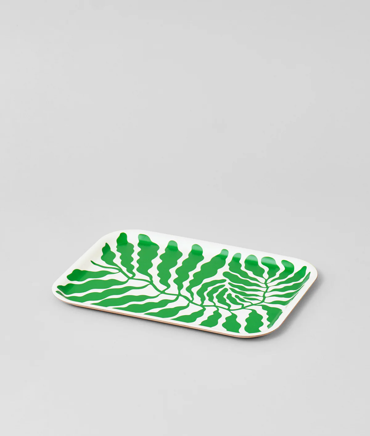 Leaves Spring Green Small Rectangle Serving Tray - Image 2