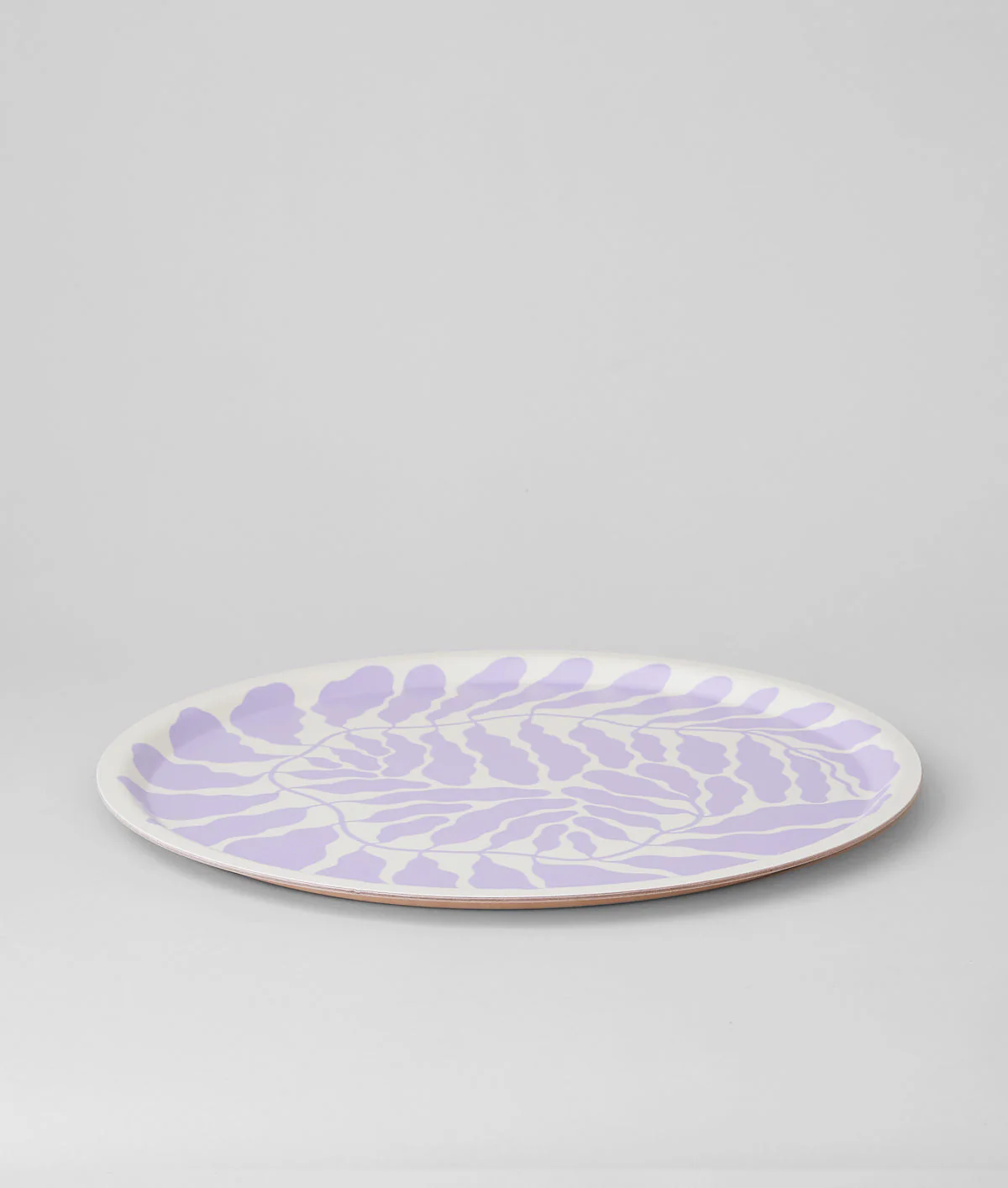 Leaves Lilac Round Serving Tray - Image 3