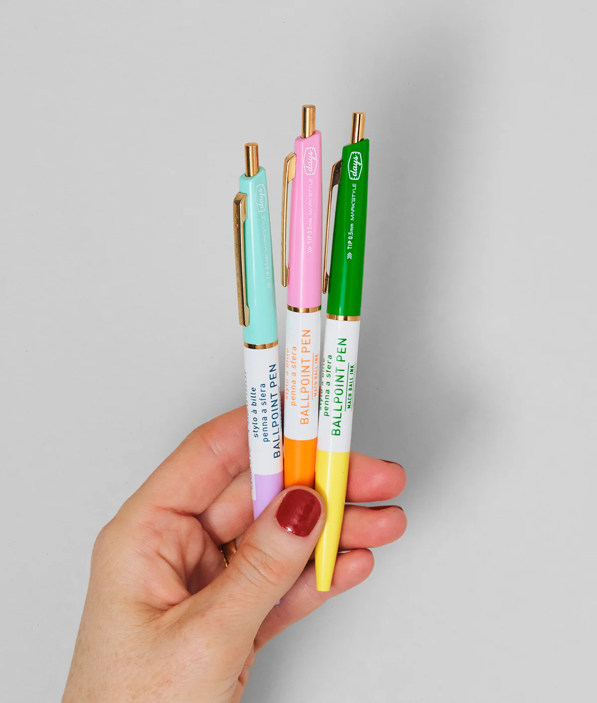 Mark's Inc Days Anterique 3-Section Pen Yellow Green - Image 2