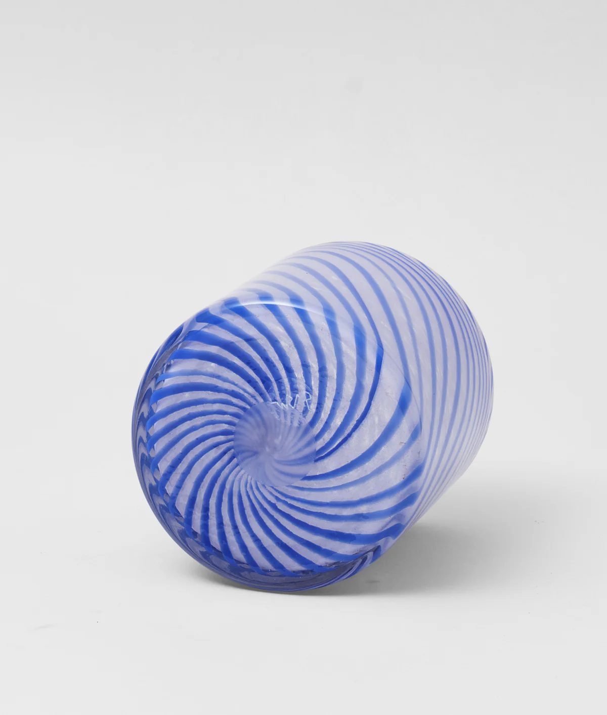 Medium Spiral Glass Planter Blue - Image 3
