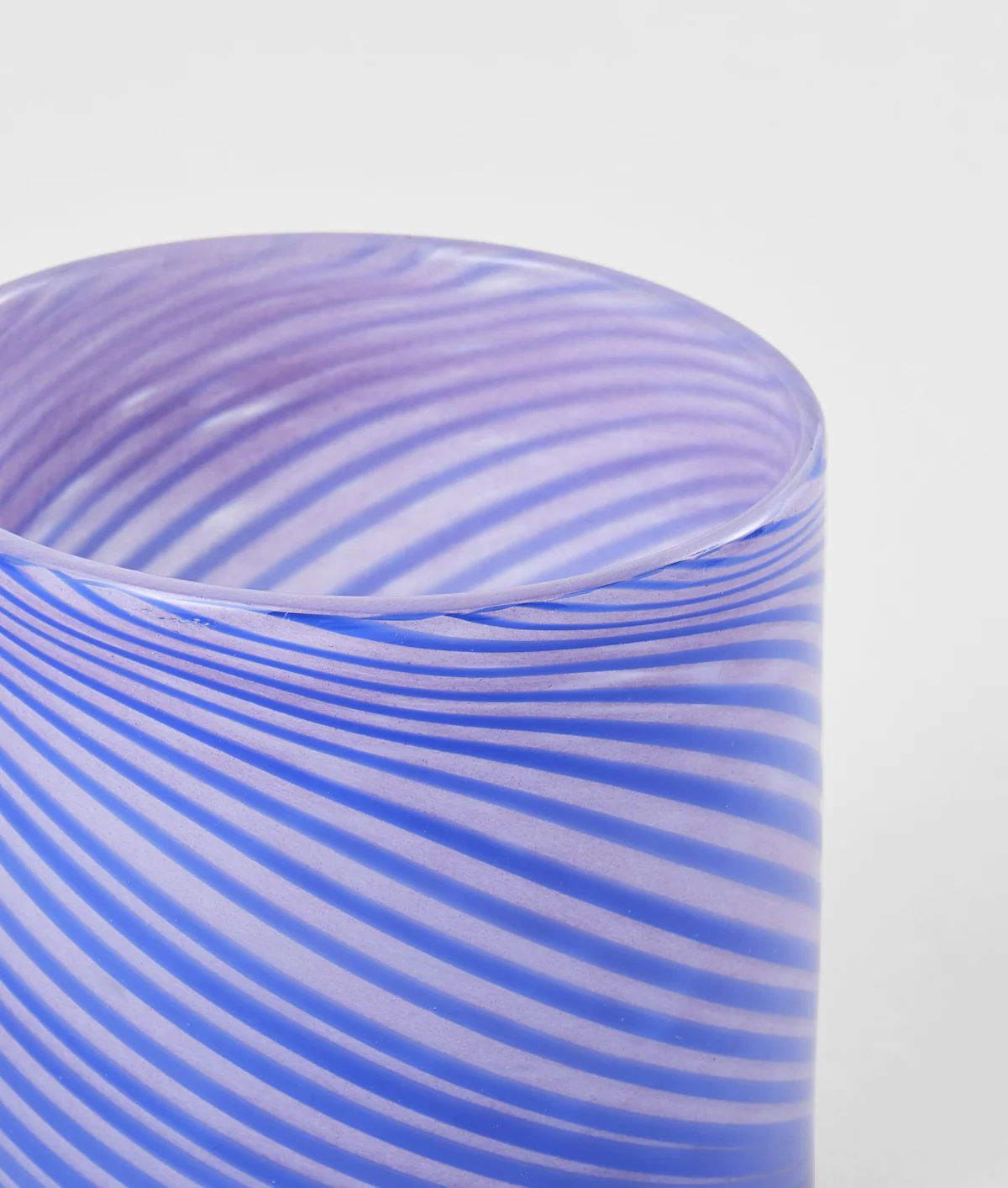 Medium Spiral Glass Planter Blue - Image 4
